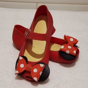 MINI HELISHA Toddler Girl's Red Bow "Minnie Mouse" Shoe